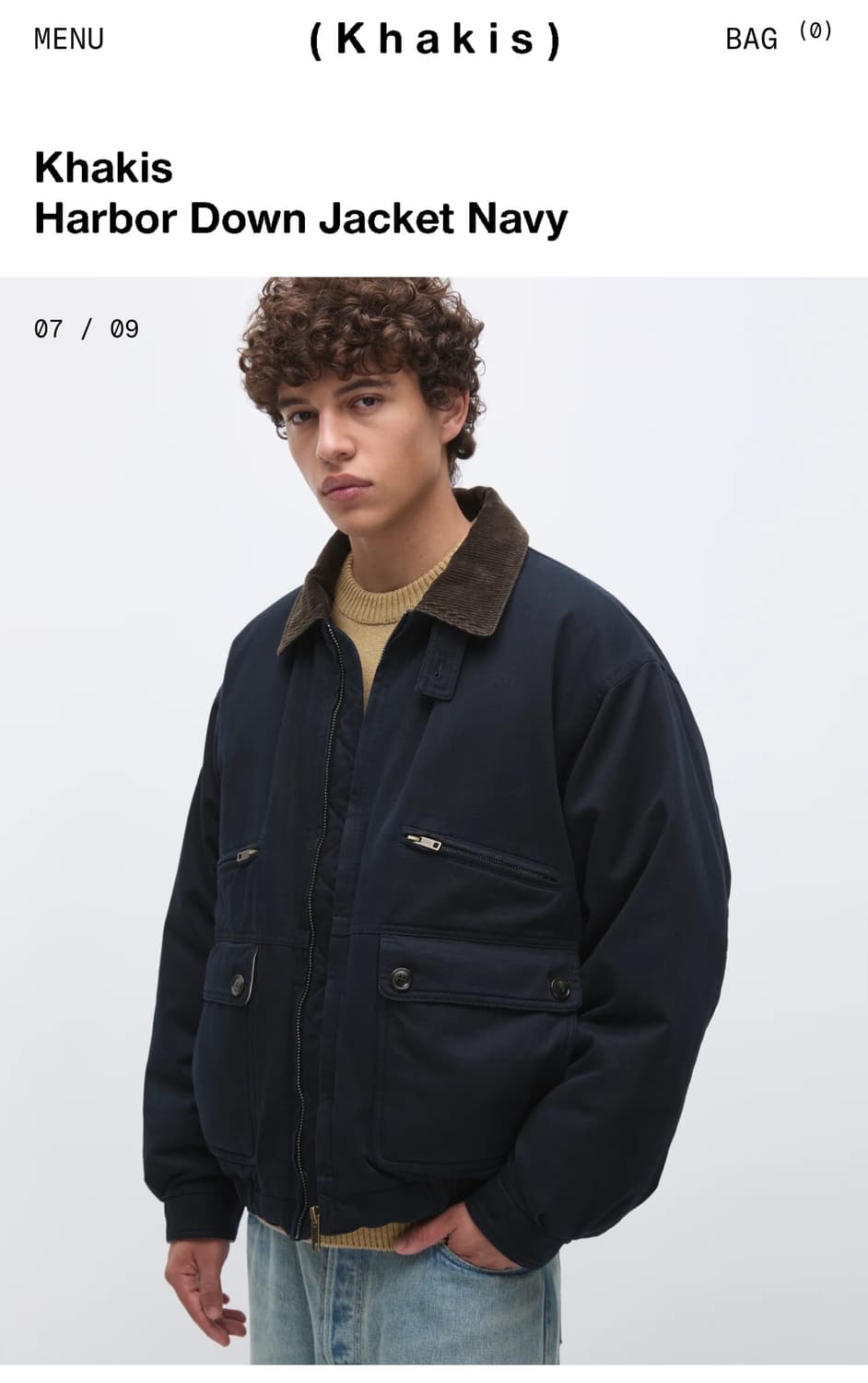 카키스 하버 다운 자켓 XL 상품이미지2