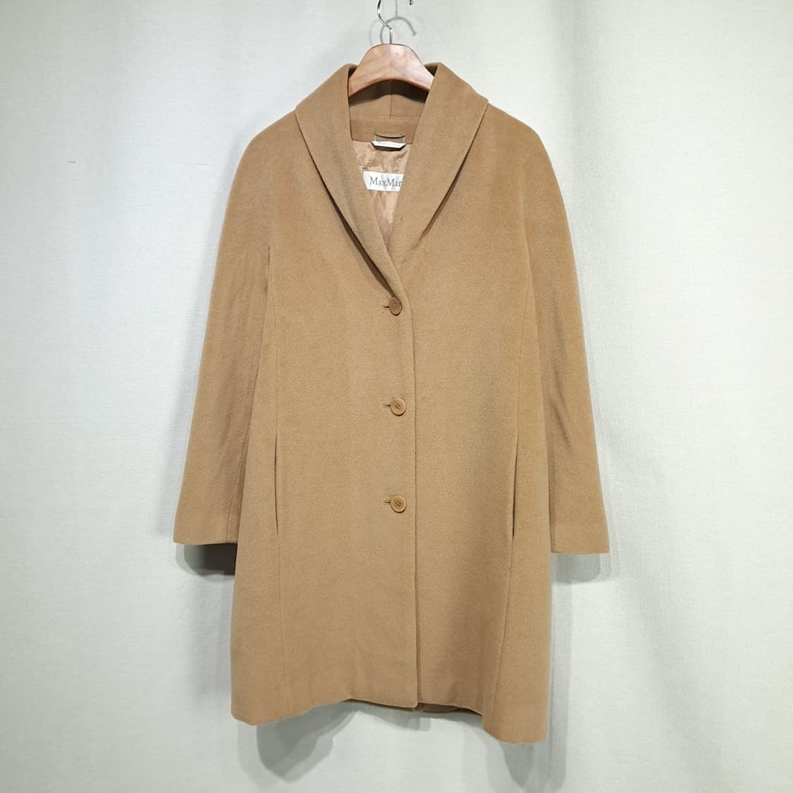 CL281 XL 막스마라 00s 이태리판 울캐시미어 숄칼라 카멜 코트 상품이미지1