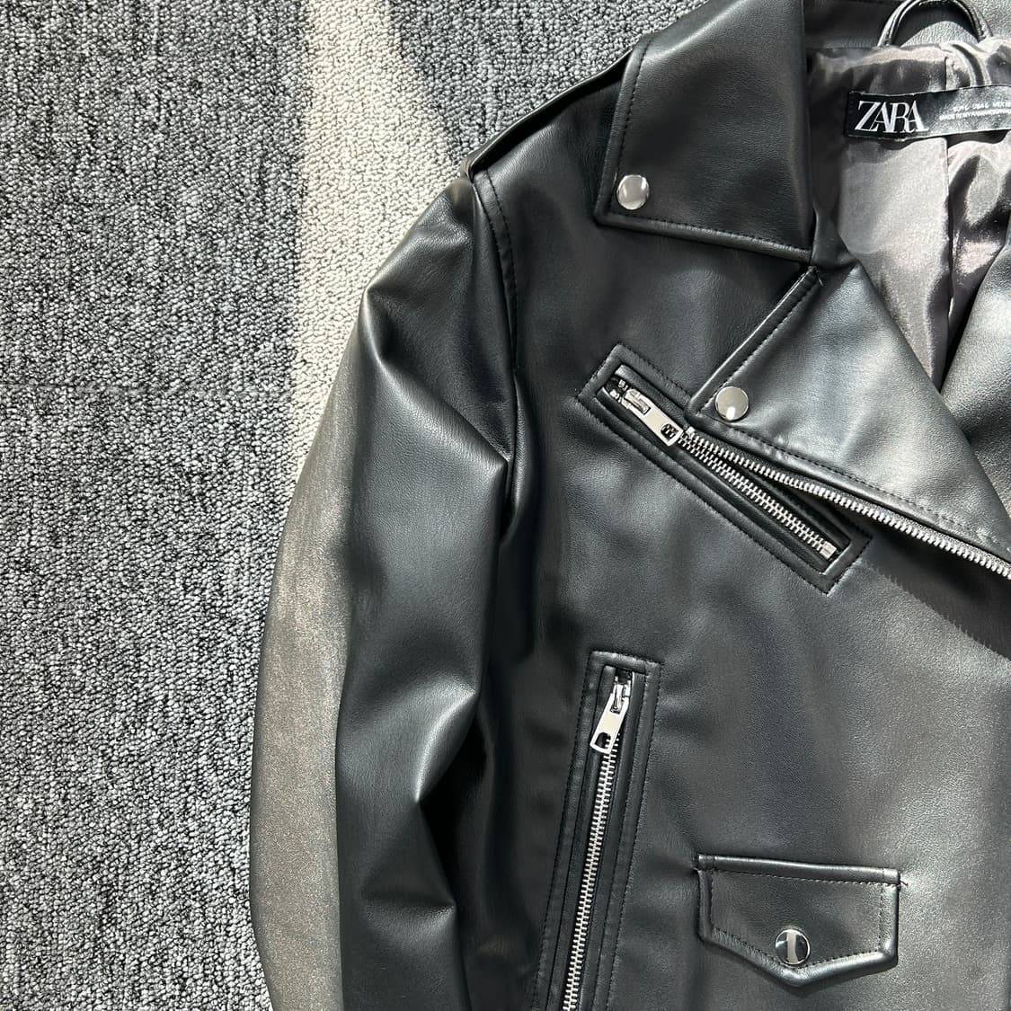 자라 블랙 라이더 가죽 자켓 상품이미지4