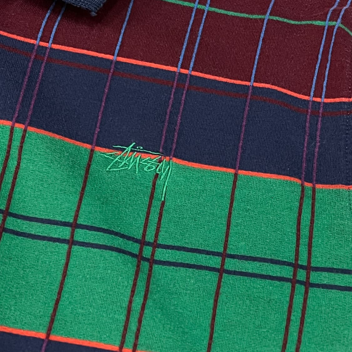  스투시 체크 럭비 티셔츠 y15020 상품이미지4