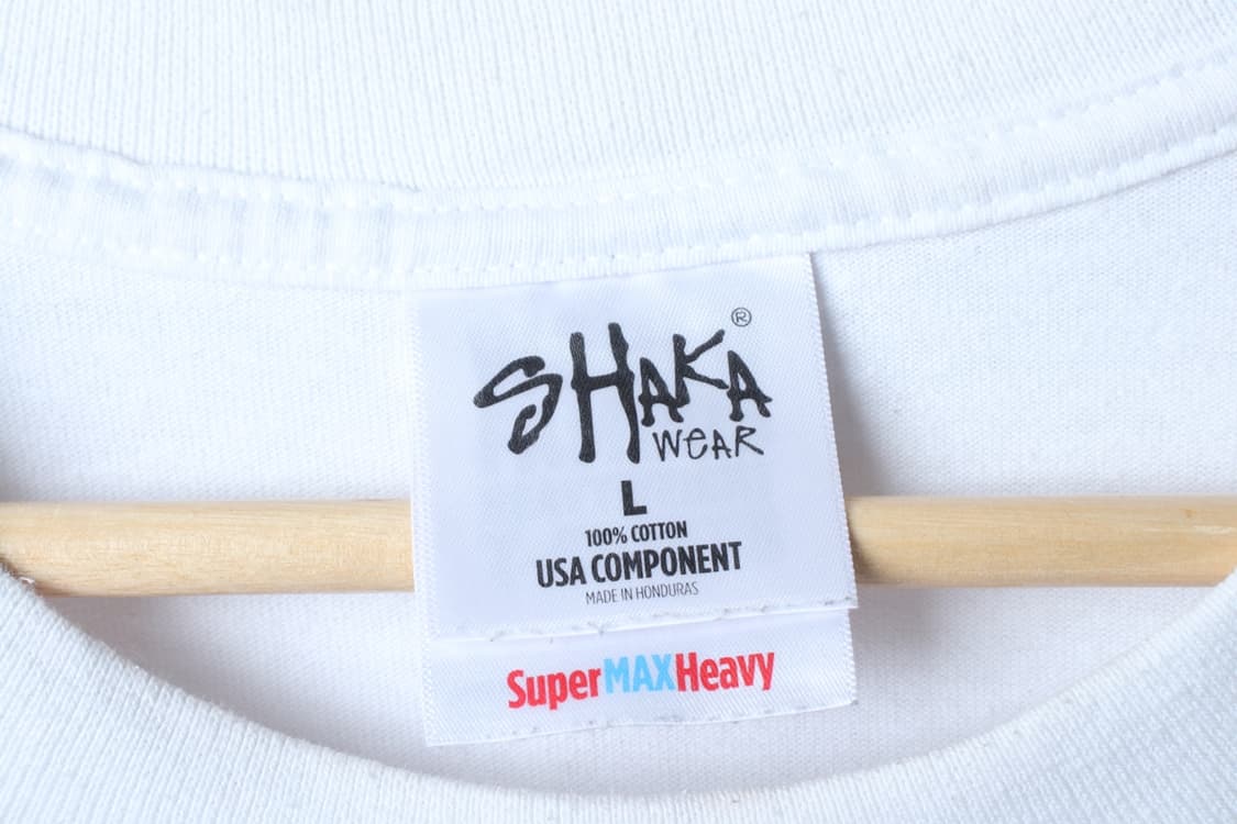 (L-2XL) 샤카웨어 반팔 티셔츠 USA 화이트 무지-7B3C 상품이미지5