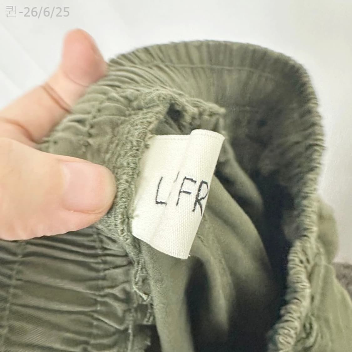 보세 남자 밴딩 통넓은 바지 카키 FREE 상품이미지8