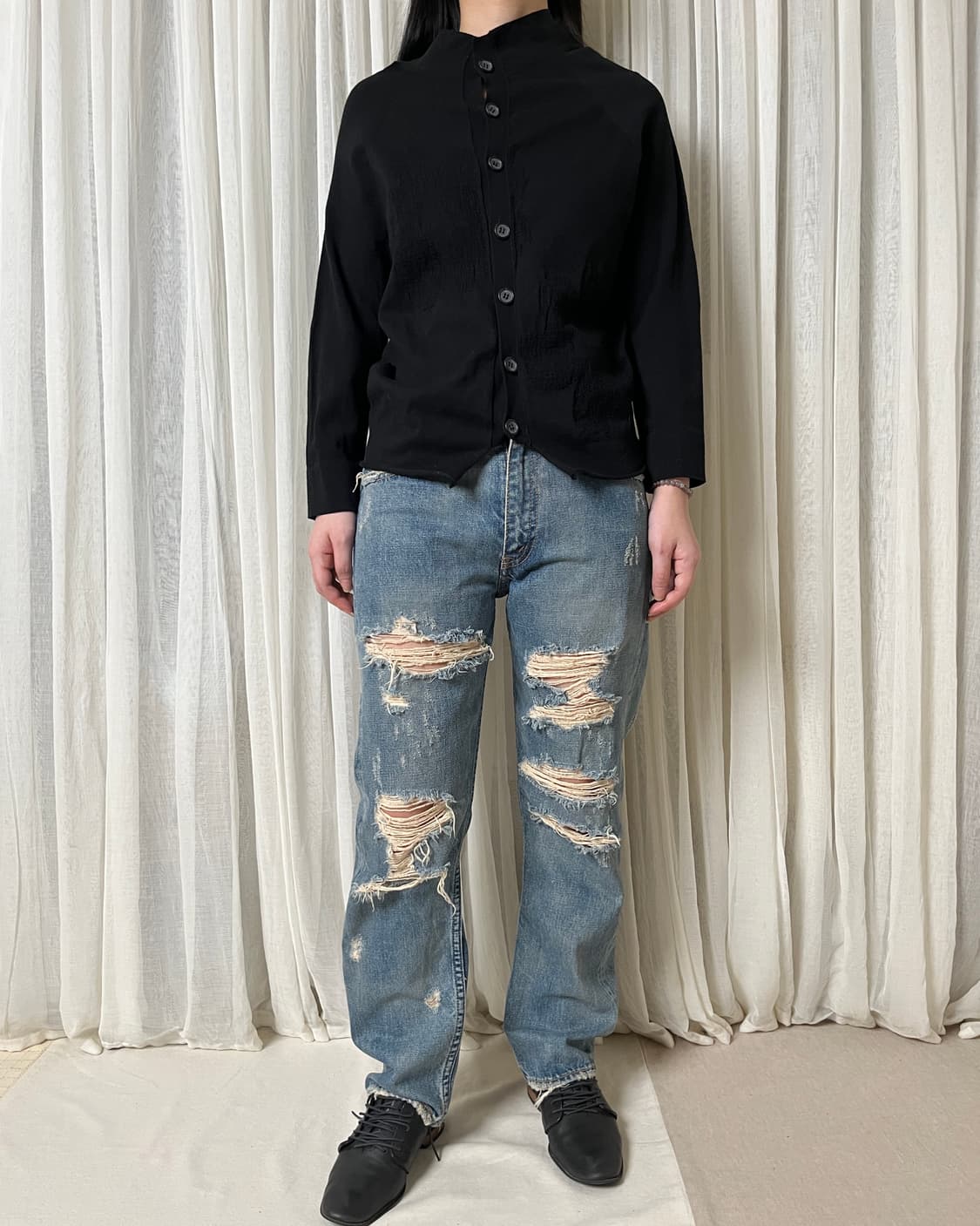 요지야마모토 하이넥 스웻 가디건 yohji yamamoto Y’s 상품이미지2