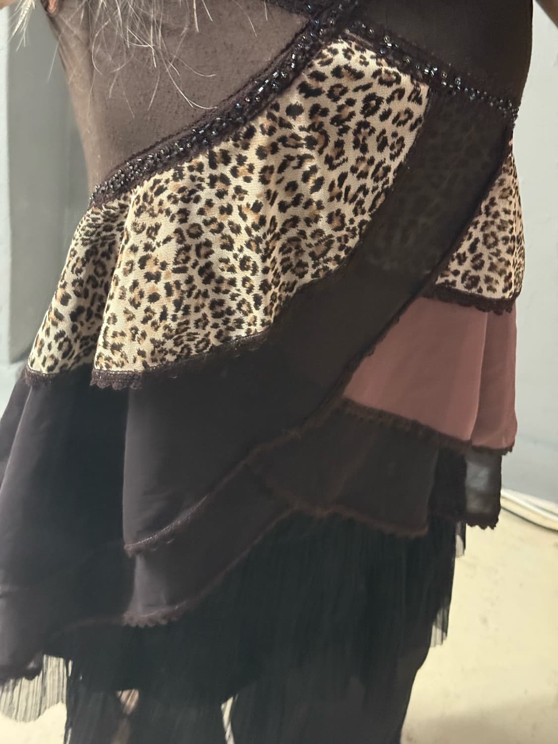 frill layered leopard point sleeveless  상품이미지4