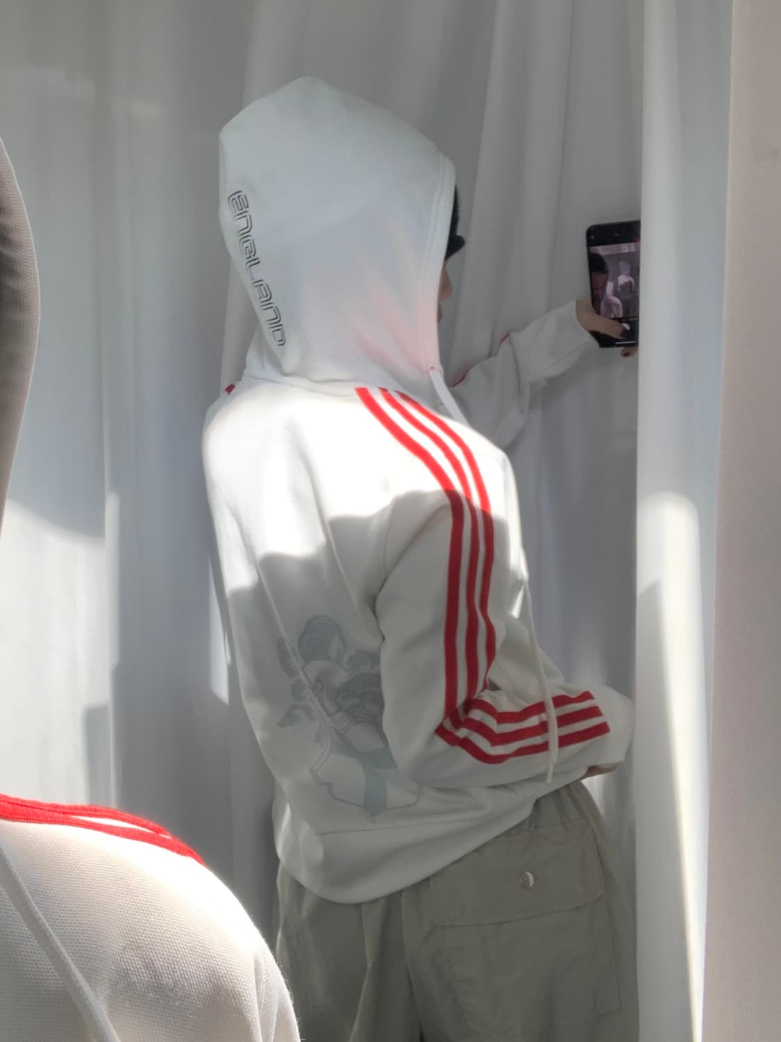 Adidas 아디다스 잉글랜드 화이트-레드 후드 트랙탑 상품이미지9