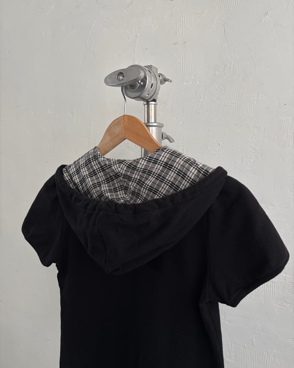 Burberry 버버리 블루라벨 블랙 반팔 후드집업 상품이미지10