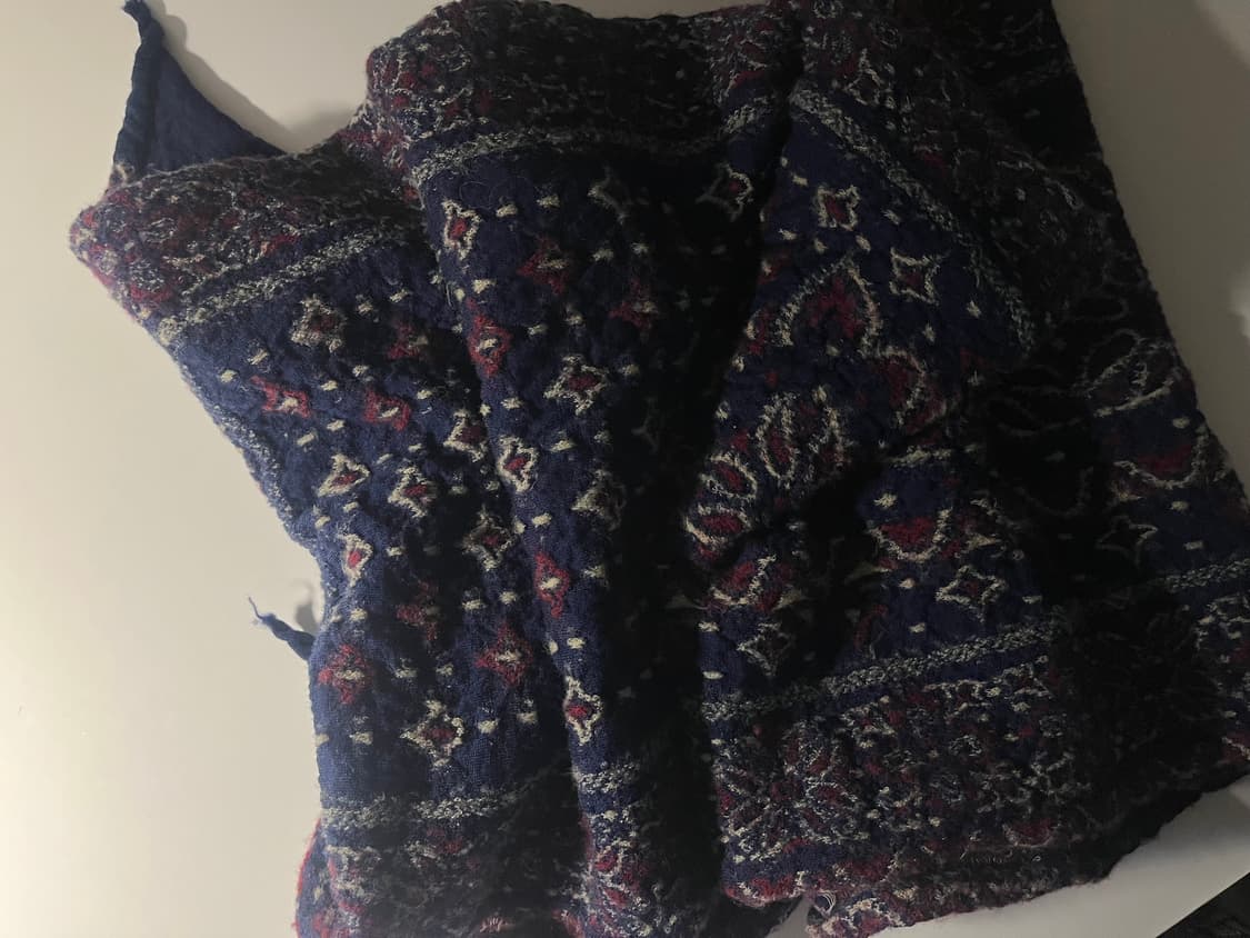 캐피탈 축융 울 반다나 머플러 네이비 상품이미지4