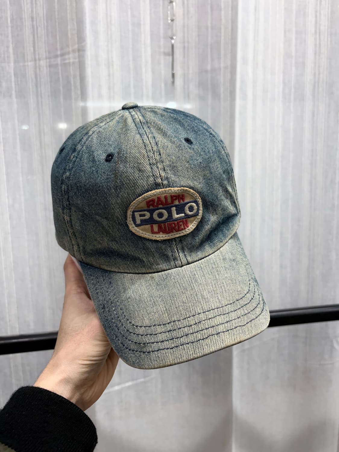 90s 폴로 랄프로렌 스포츠 데님 볼캡 상품이미지1