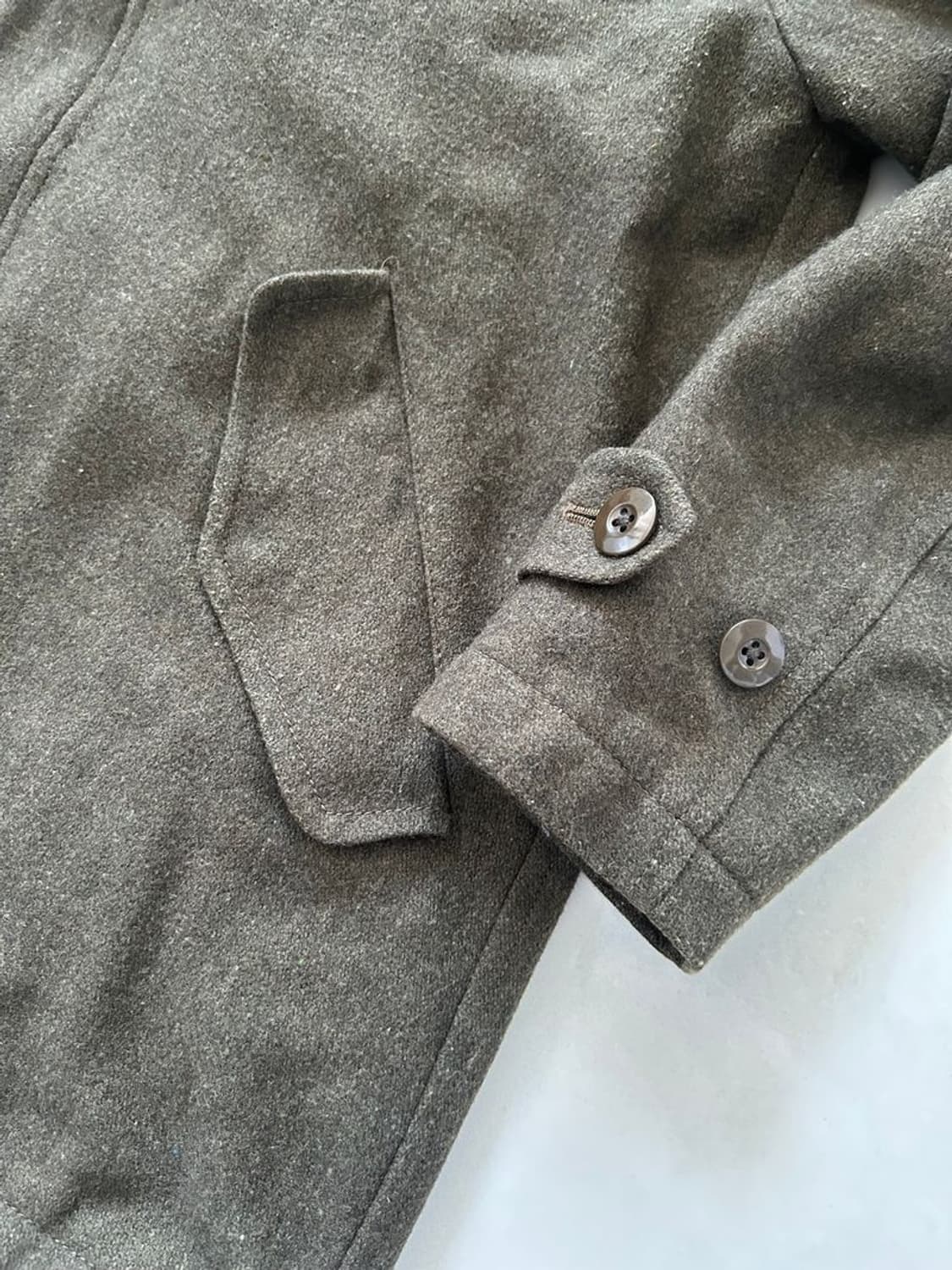 FUR WOOL MODS 후드 달린 털 울 모즈 코트 상품이미지5
