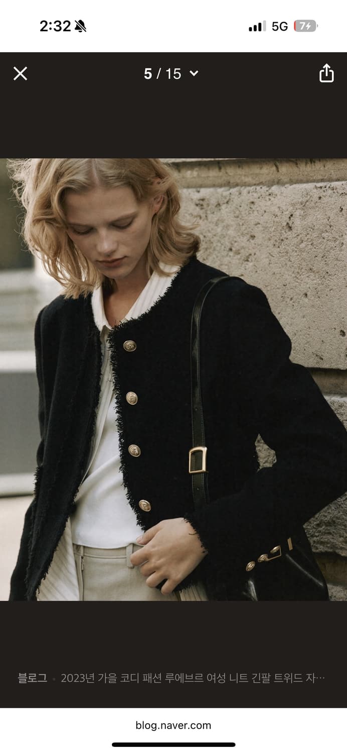 루에브르 트위드 자켓 1 사이즈 팝니다 상품이미지1