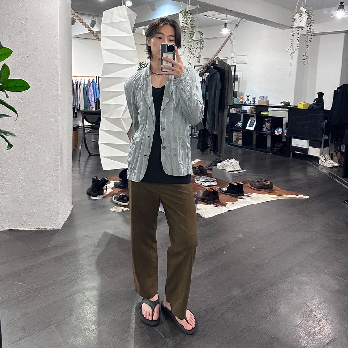 사스콰치패브릭스 22aw 스웨이드 팬츠 상품이미지5
