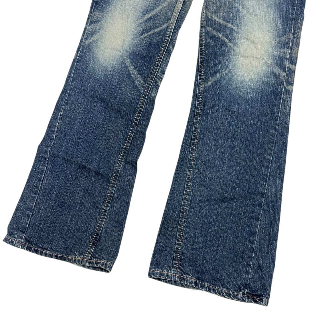 Edwin 에드윈 중청 워싱 세미부츠컷 플레어 데님팬츠 상품이미지4