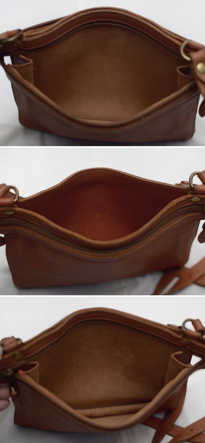 일비종떼 로니 더블 지퍼 트리오 포켓 가죽 숄더.크로스백 상품이미지6