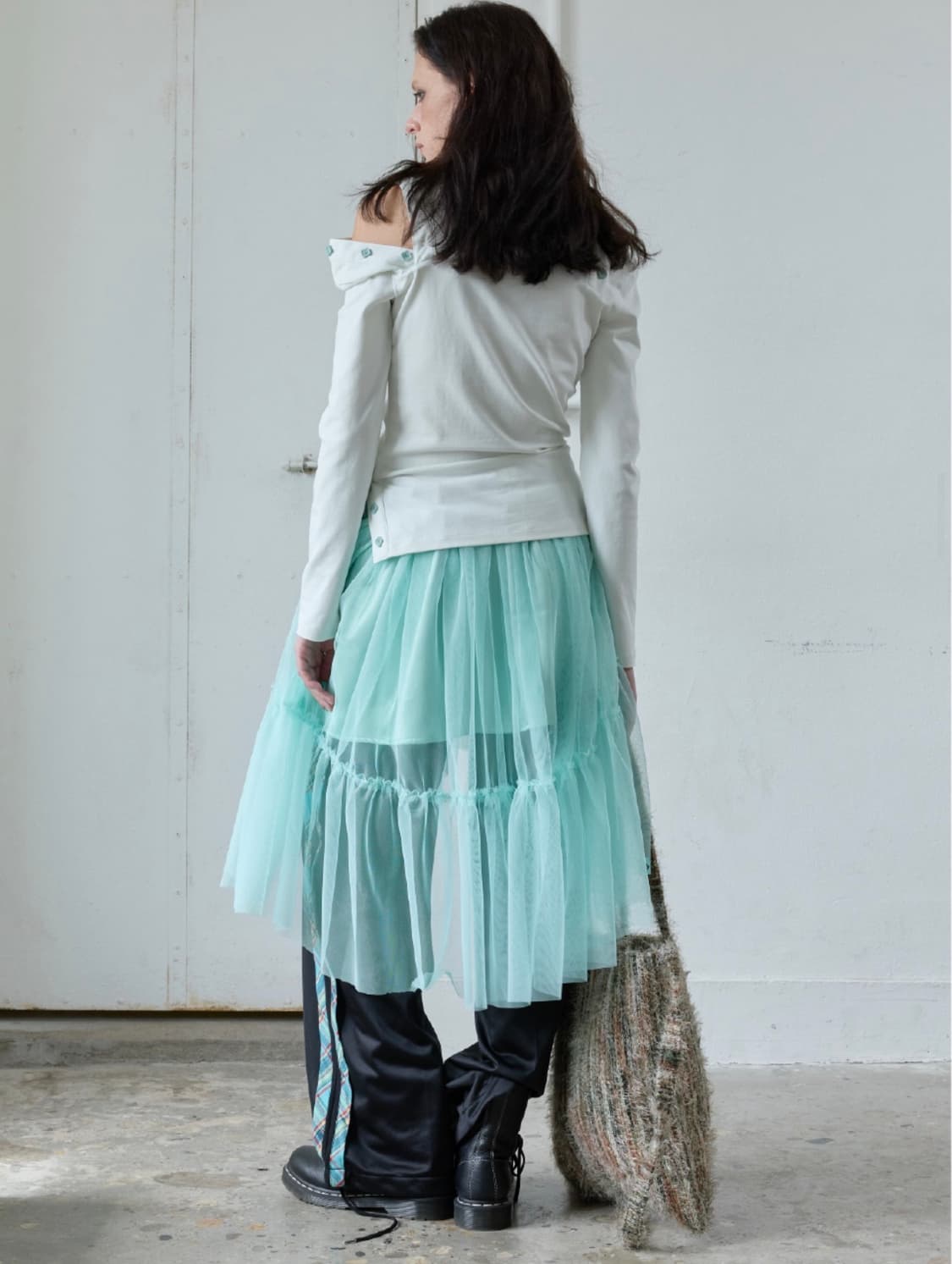 헤레틱 WAVE SHA SKIRT / mint. 새상품 상품이미지2