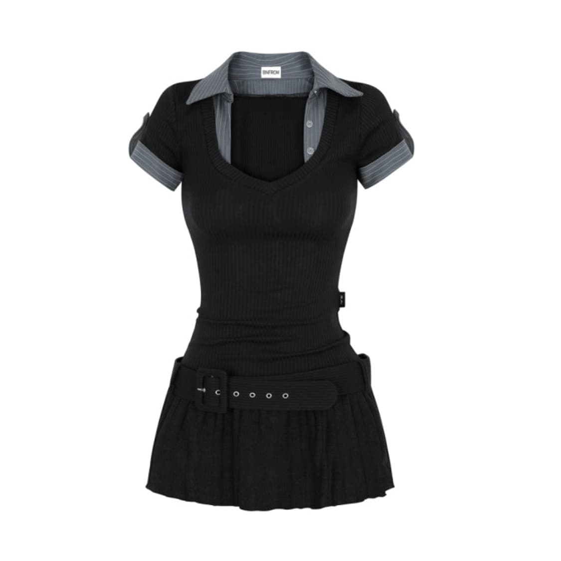 bnfrom STUDY WASIT BELT DRESS black 상품이미지1