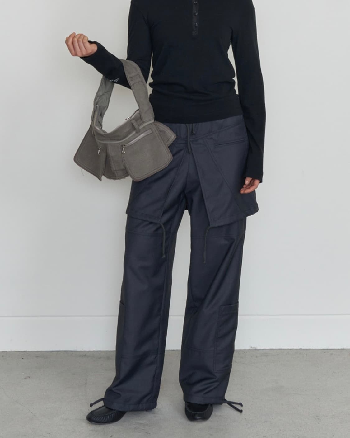 오들리워크샵 데님 트라우저 백 상품이미지2