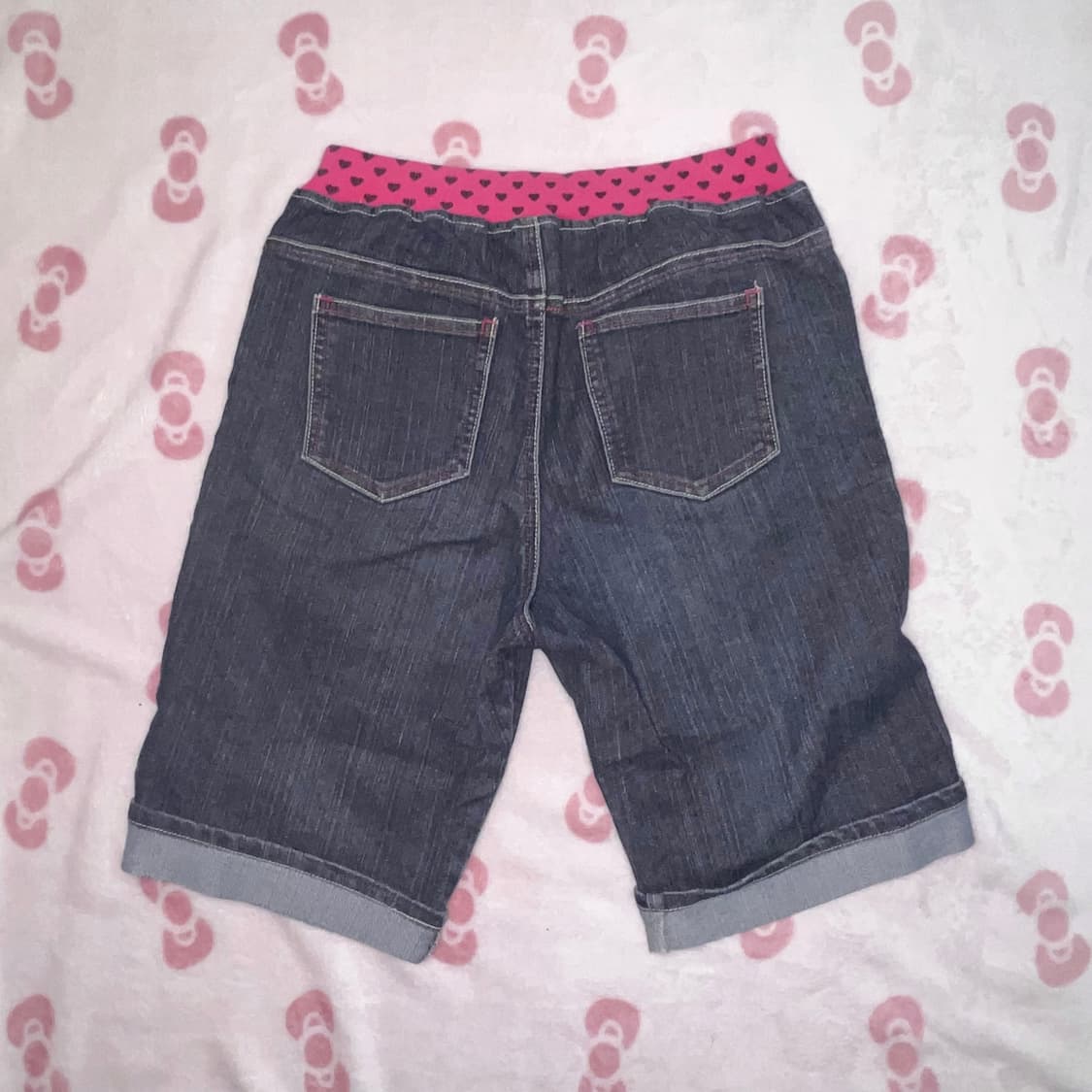 일본 빈티지 갸루 하트 핑크 청바지 팬츠 상품이미지2
