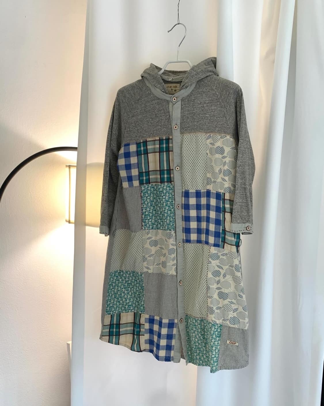 Mixed pattern long shirts dress 상품이미지3