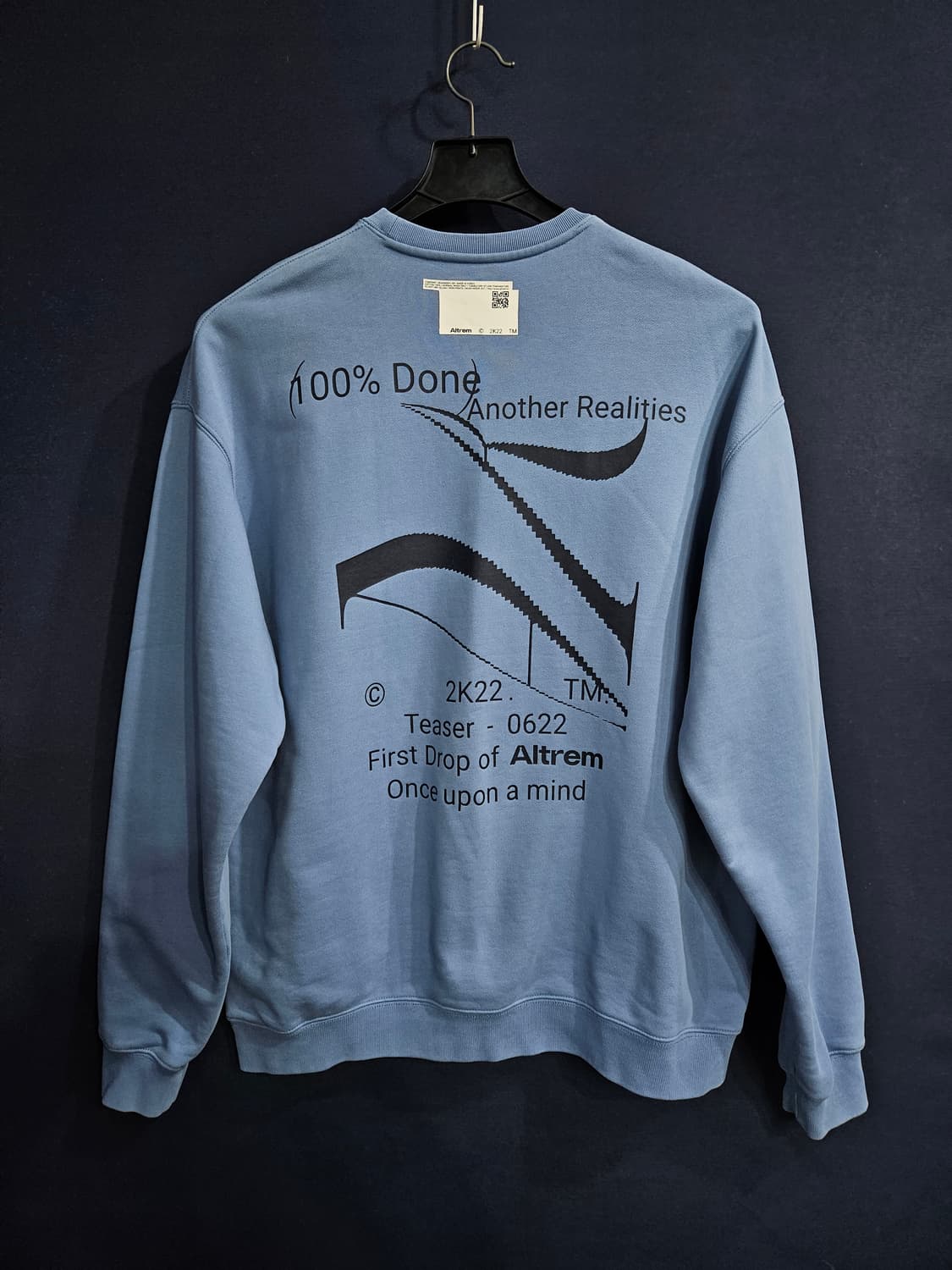 Altrem 알트램 다운블루 남성 오버핏 100~105 맨투맨  상품이미지2