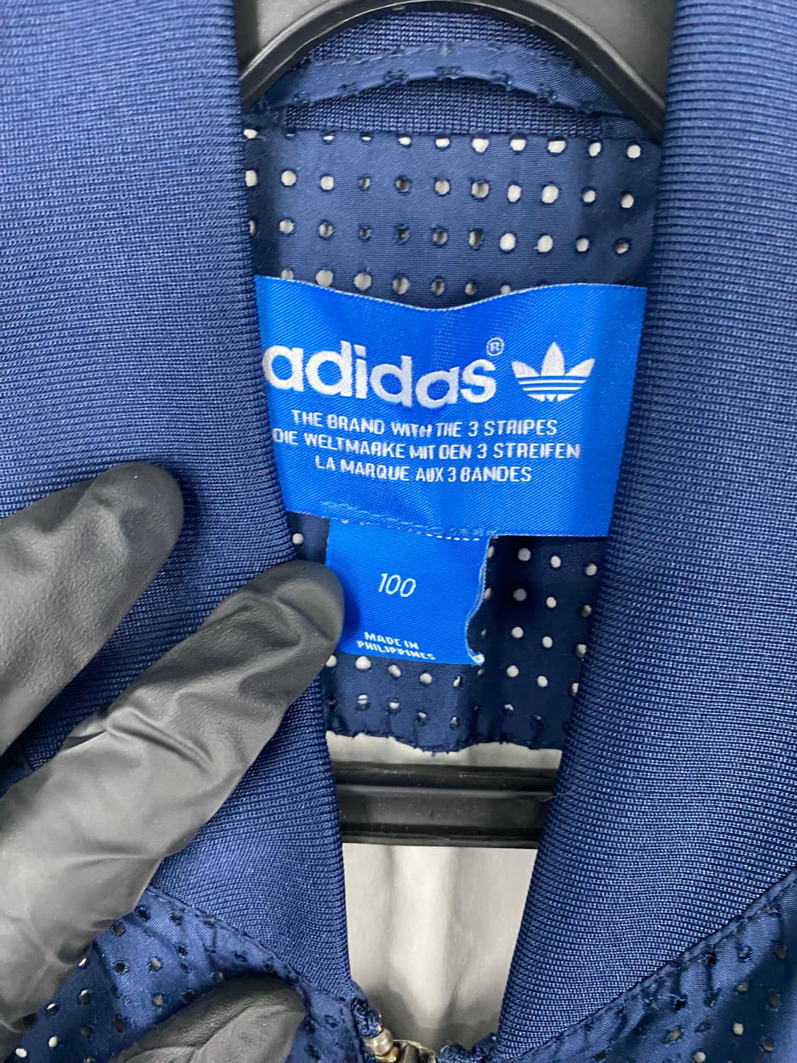 아디다스 펀칭 블루종 바람막이 자켓 L 상품이미지3