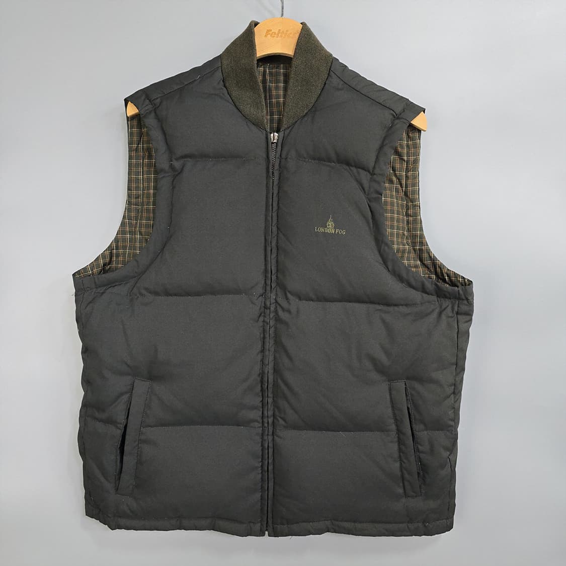 런던포그 빈티지 양면 패딩 베스트 95 상품이미지1