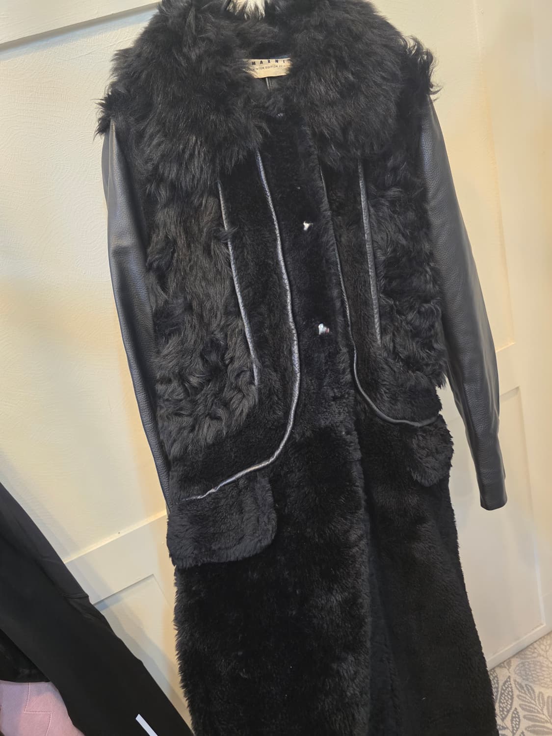 마르니 블랙 레더퍼 롱코트윈터에디션 상품이미지4