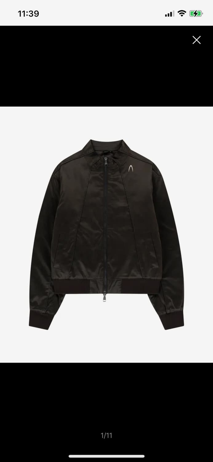 아캄 Piping Leather Blouson (Brown) 상품이미지1