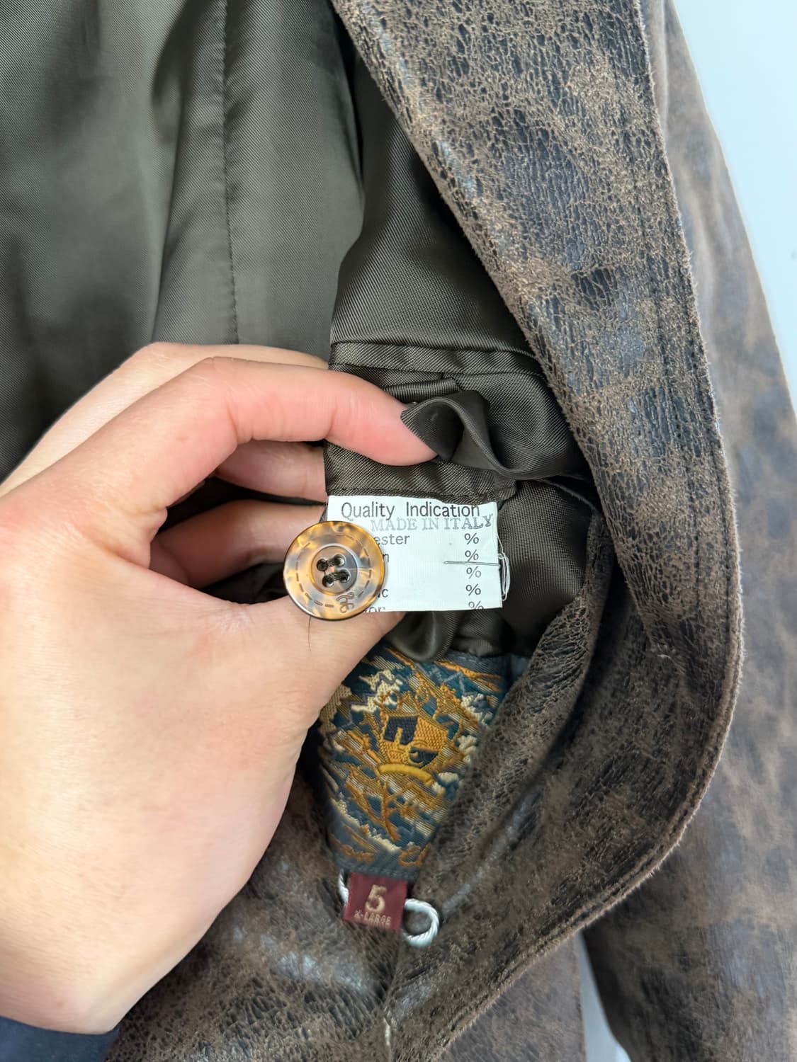 90s 이태리 메이드 크랙 블레이저 상품이미지6