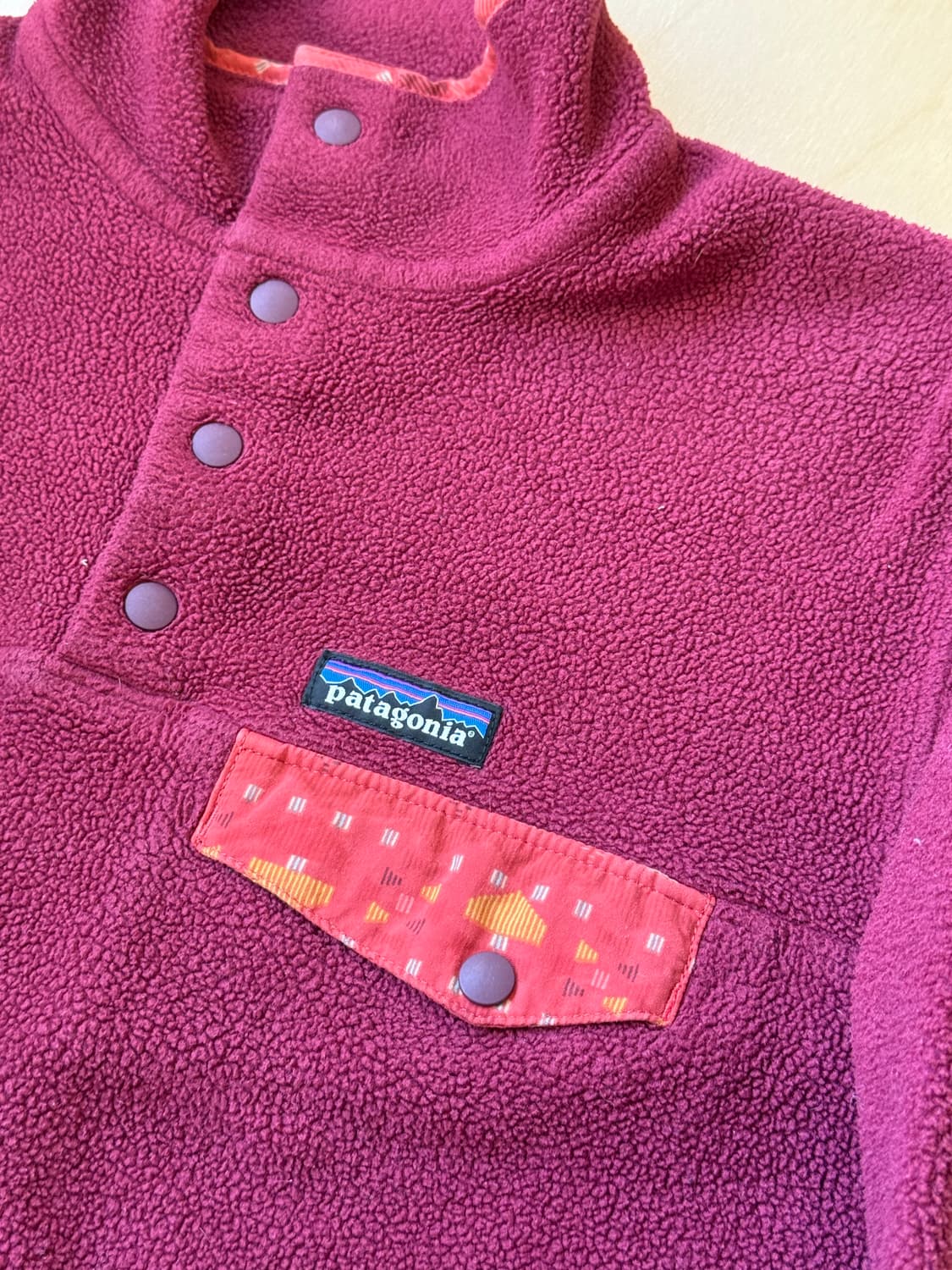 Patagonia synchilla snap t burgundy 상품이미지2