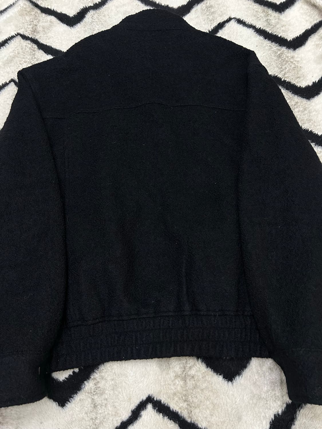 [XL]키뮤어 부클 울 헤링턴 자켓/블랙 상품이미지4