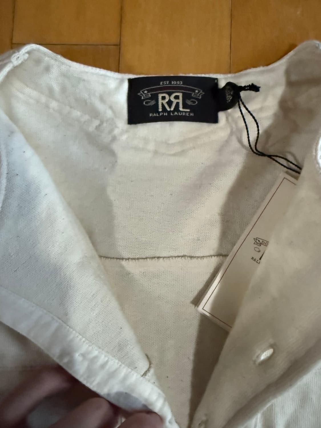 RRL 자수 콘초 코튼 헨리넥 상품이미지5