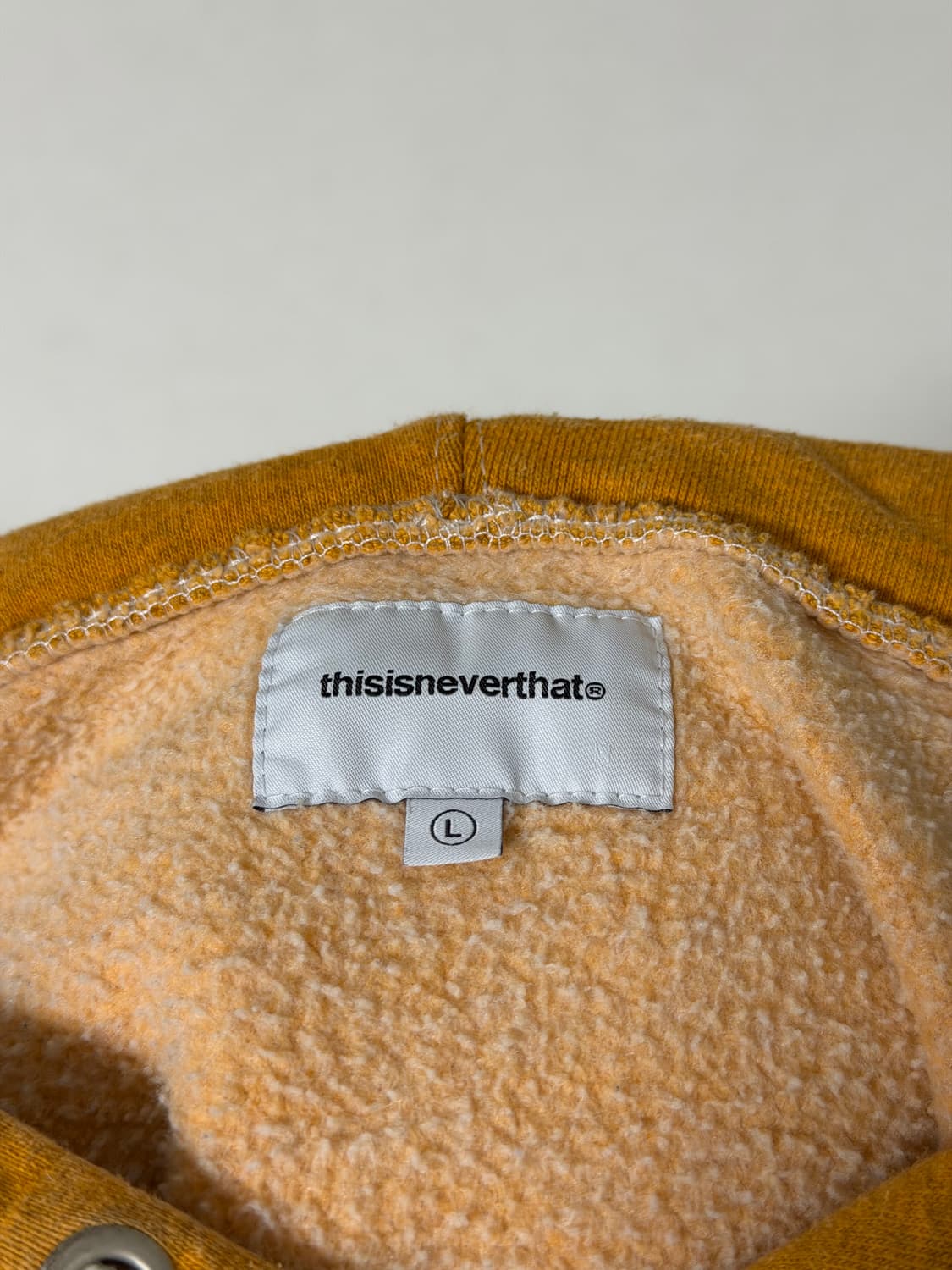 디스이즈네버댓 Overdyed Thermal Hoodie Orange 상품이미지4