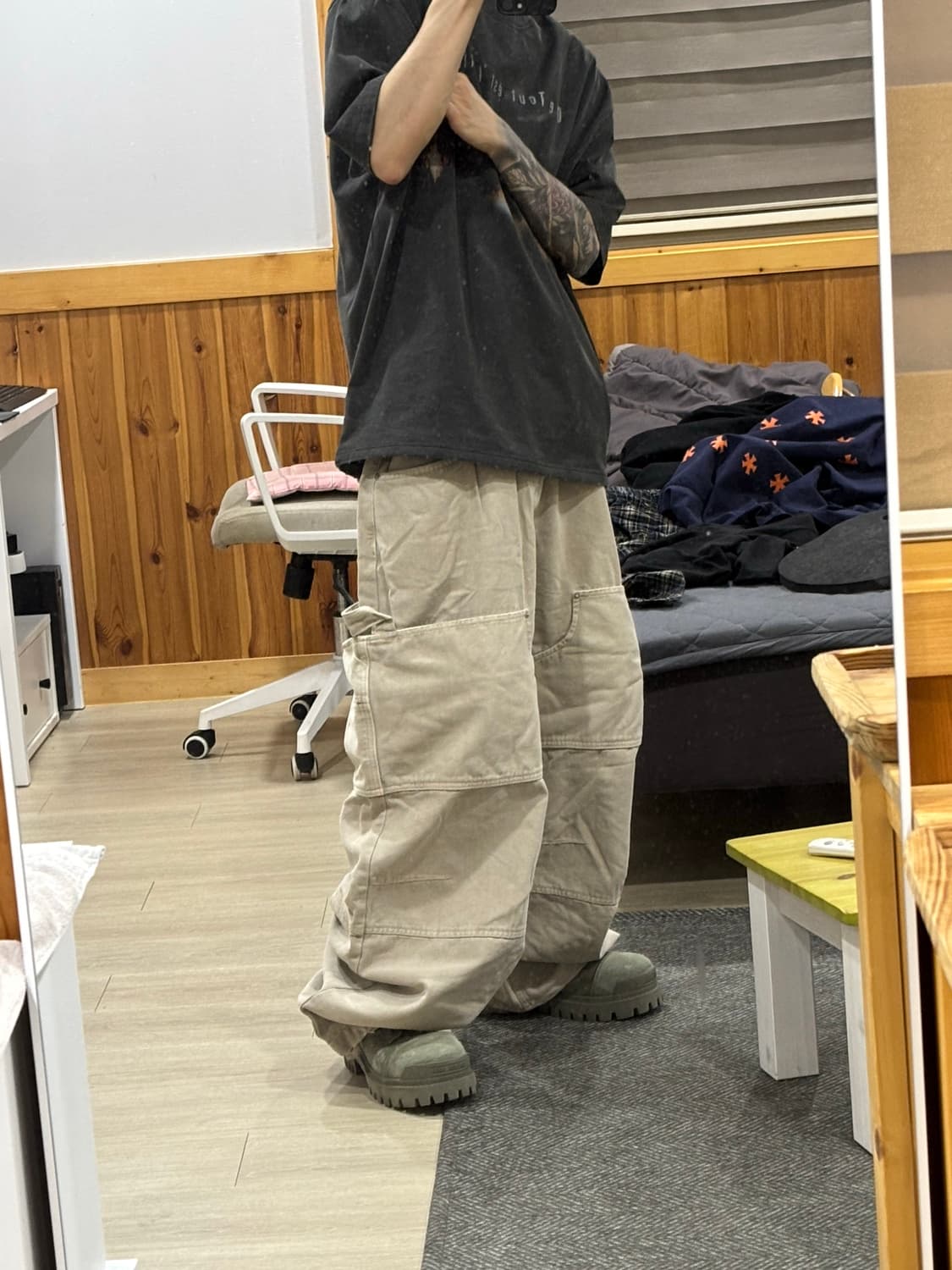 논노드 더블니 커버팬츠 2사이즈 상품이미지4