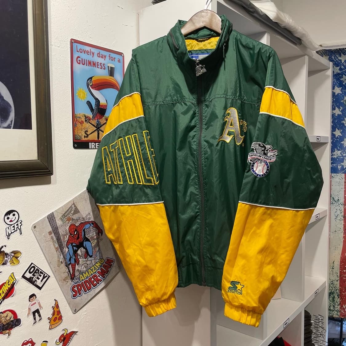 스타터 오클랜드 애슬레틱스 바람막이 XL 상품이미지1