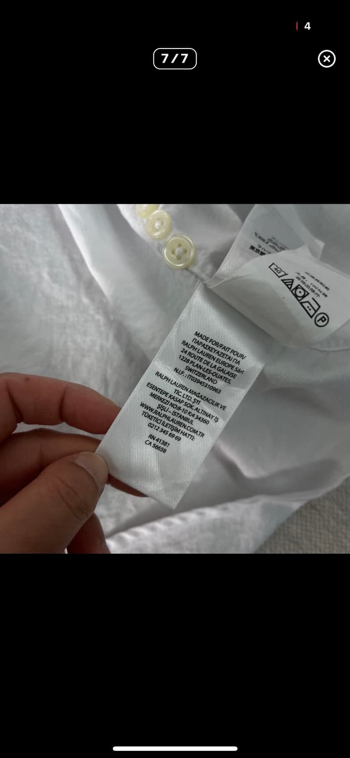 폴로 랄프로렌 신형라벨 화이트 셔츠 3XL 상품이미지7