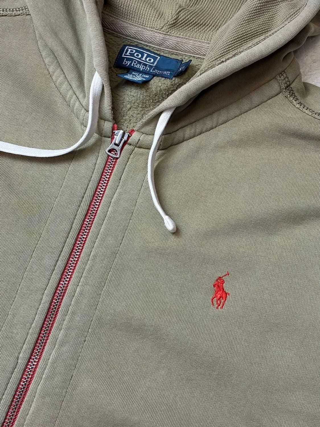 폴로 랄프로렌 00's 라이트 카키 후드 집업 PN5735 상품이미지3