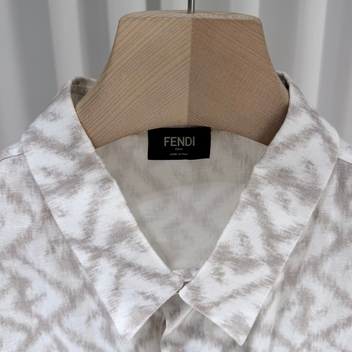 (A+/46) / 펜디 FF 모티프 린넨 반팔 셔츠 상품이미지4