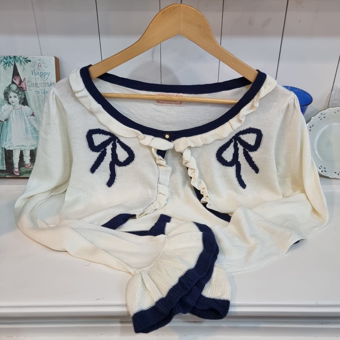 Ponderie 리본 프릴 가디건 상품이미지5