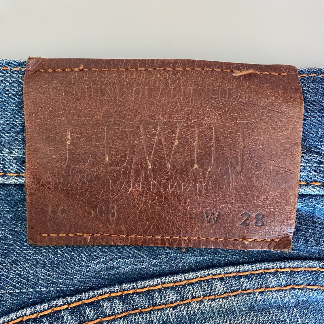 에드윈(EDWIN) 503 블루 셀비지 데님 상품이미지8