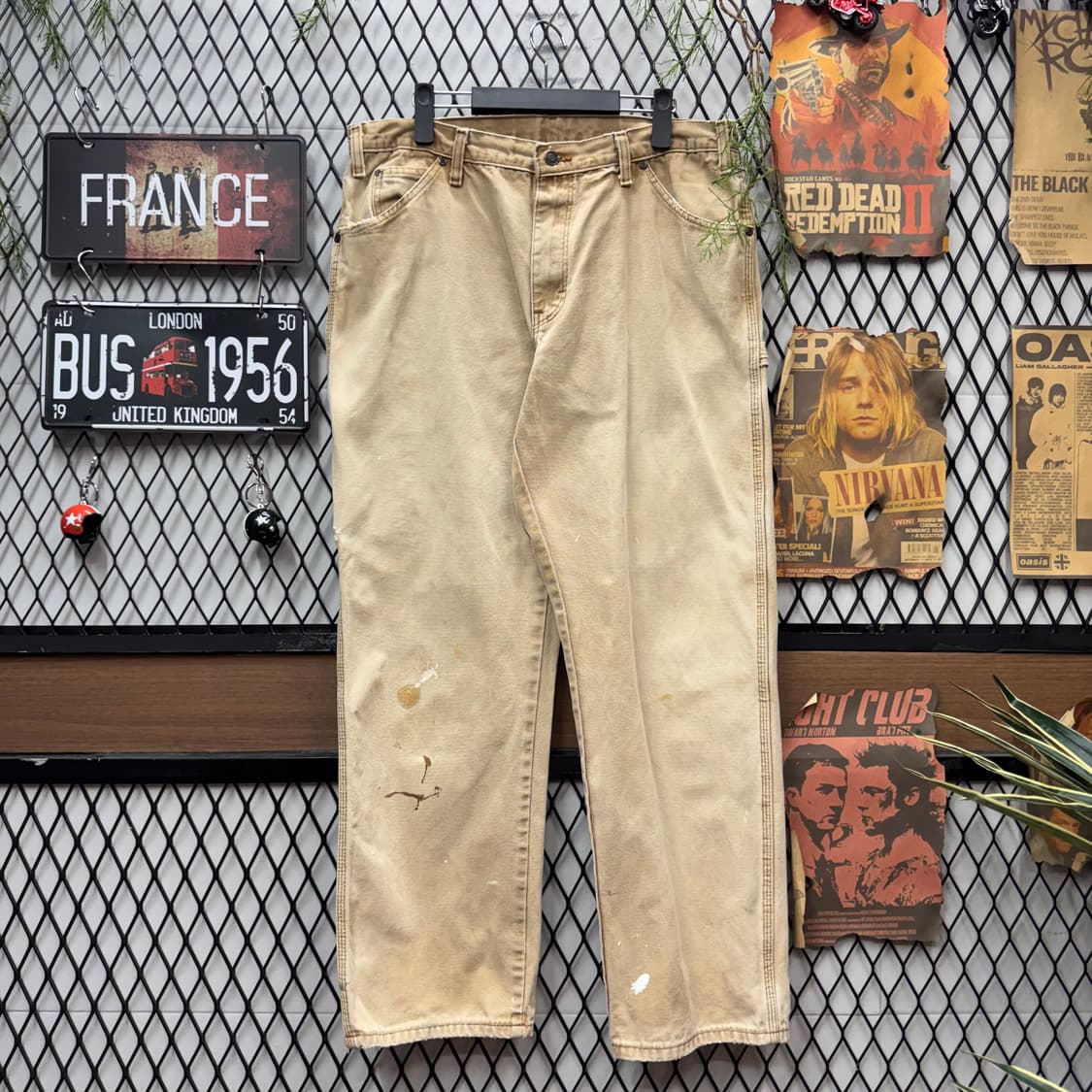 00s 디키즈 1939 카펜터 후면 포켓 로고 포인트 아이보리 상품이미지1