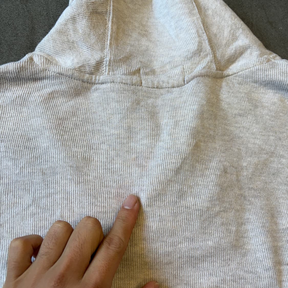 폴로 정품 아이보리 코튼 숄카라 니트 상품이미지10