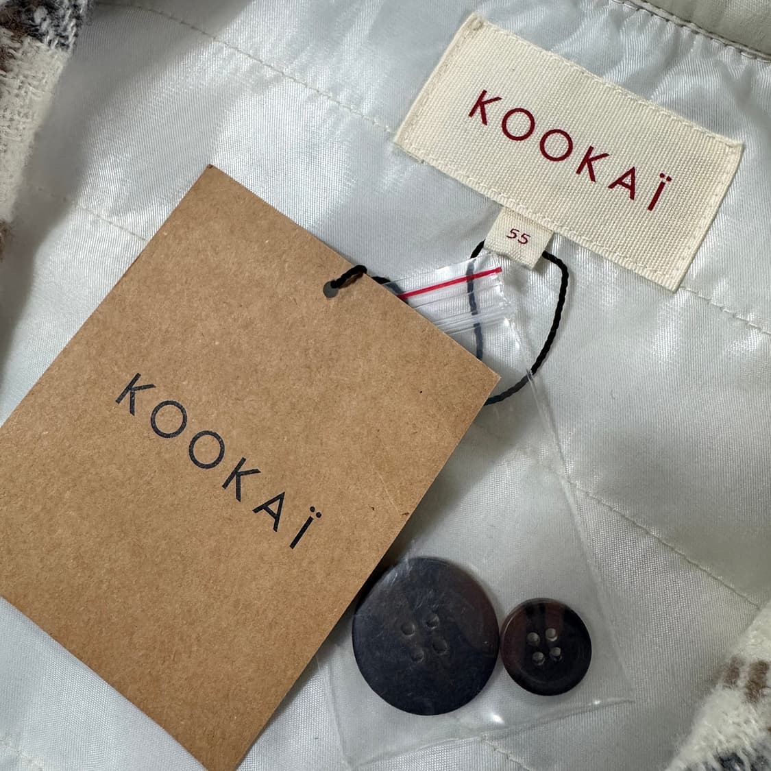 쿠카이 KOOKAI 체크 하프 코트 [새상품] 상품이미지2