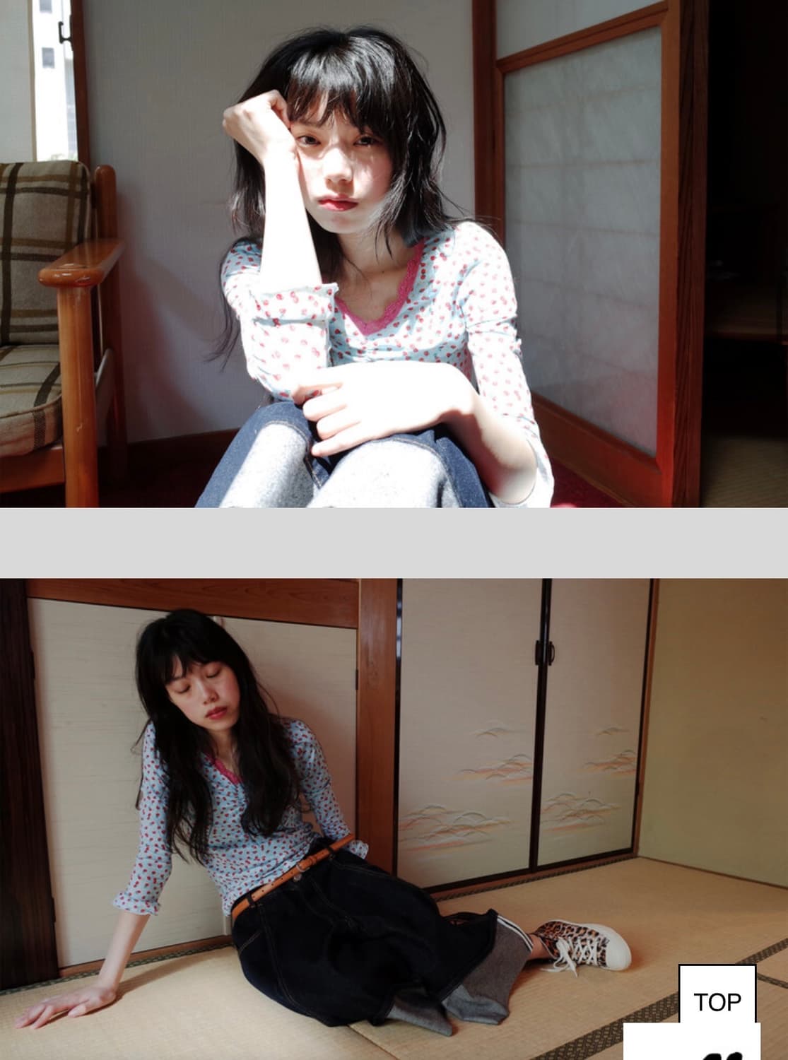 샵페어리 little strawberry lace top (민트)  상품이미지2