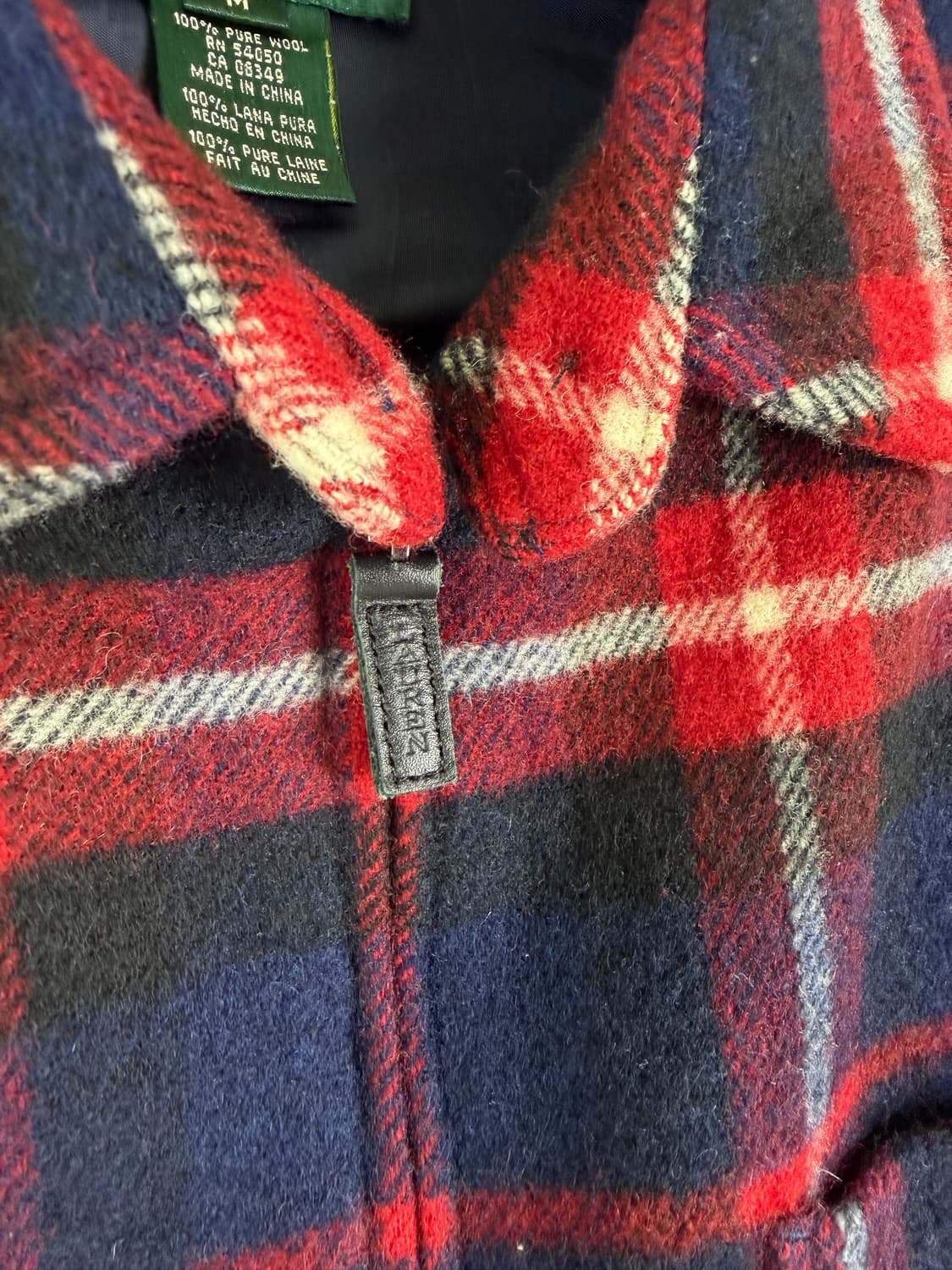 랄프로렌 체크울 집업자켓 상품이미지4