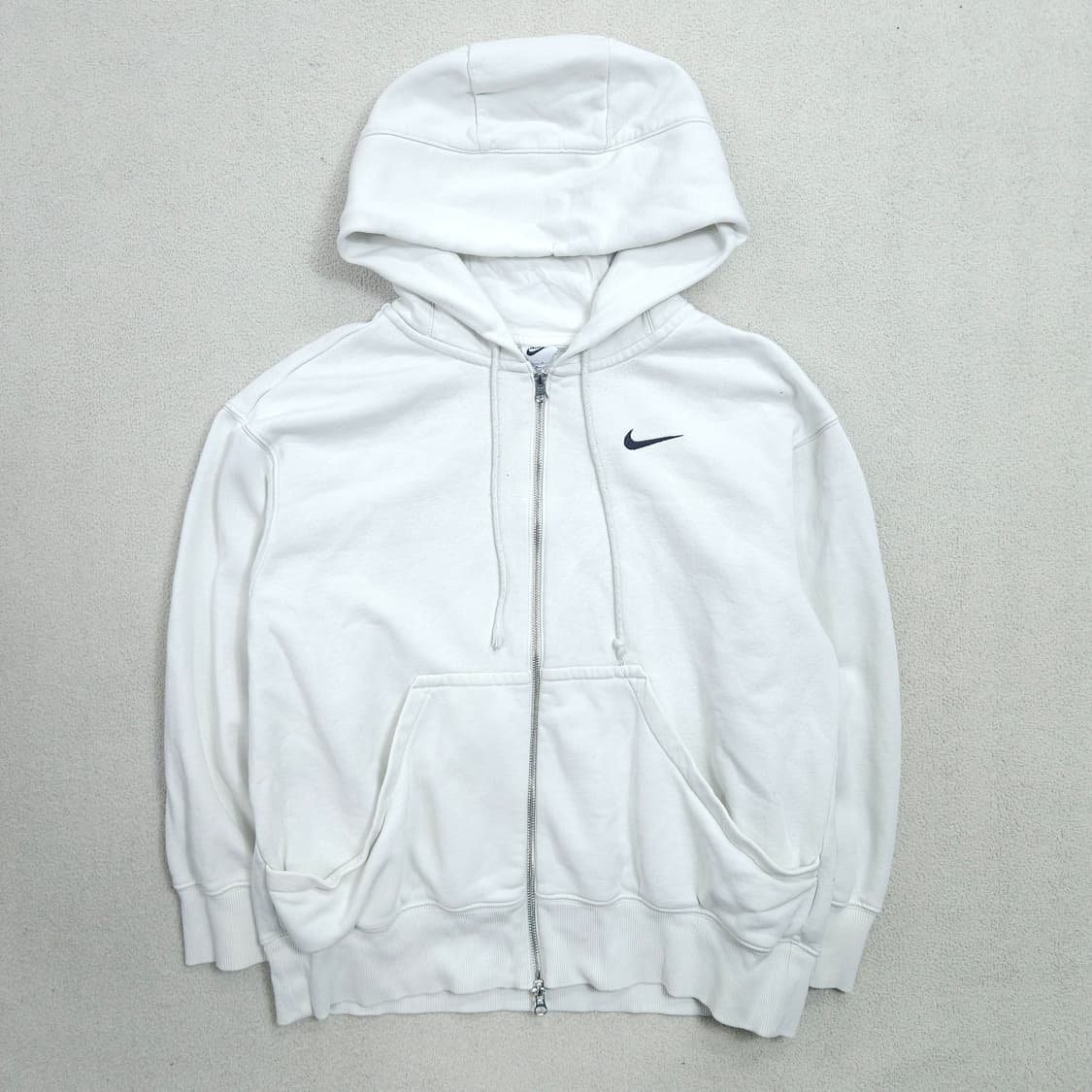 나이키 2way 지퍼 후드 집업 L 화이트 상품이미지1