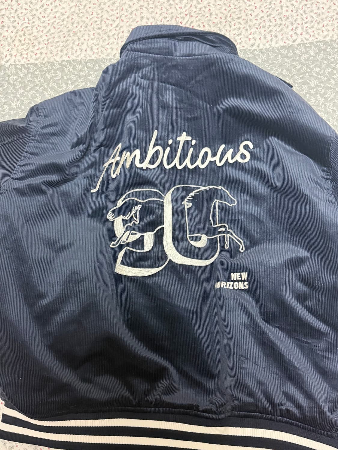 H&m 바시티 코듀로이 네이비 자켓(xl) 상품이미지3