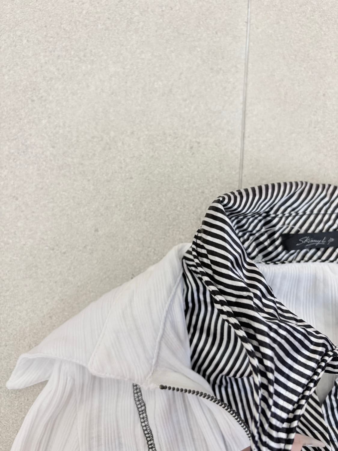 스트라이프 백트임 레이어드 집업 상품이미지4