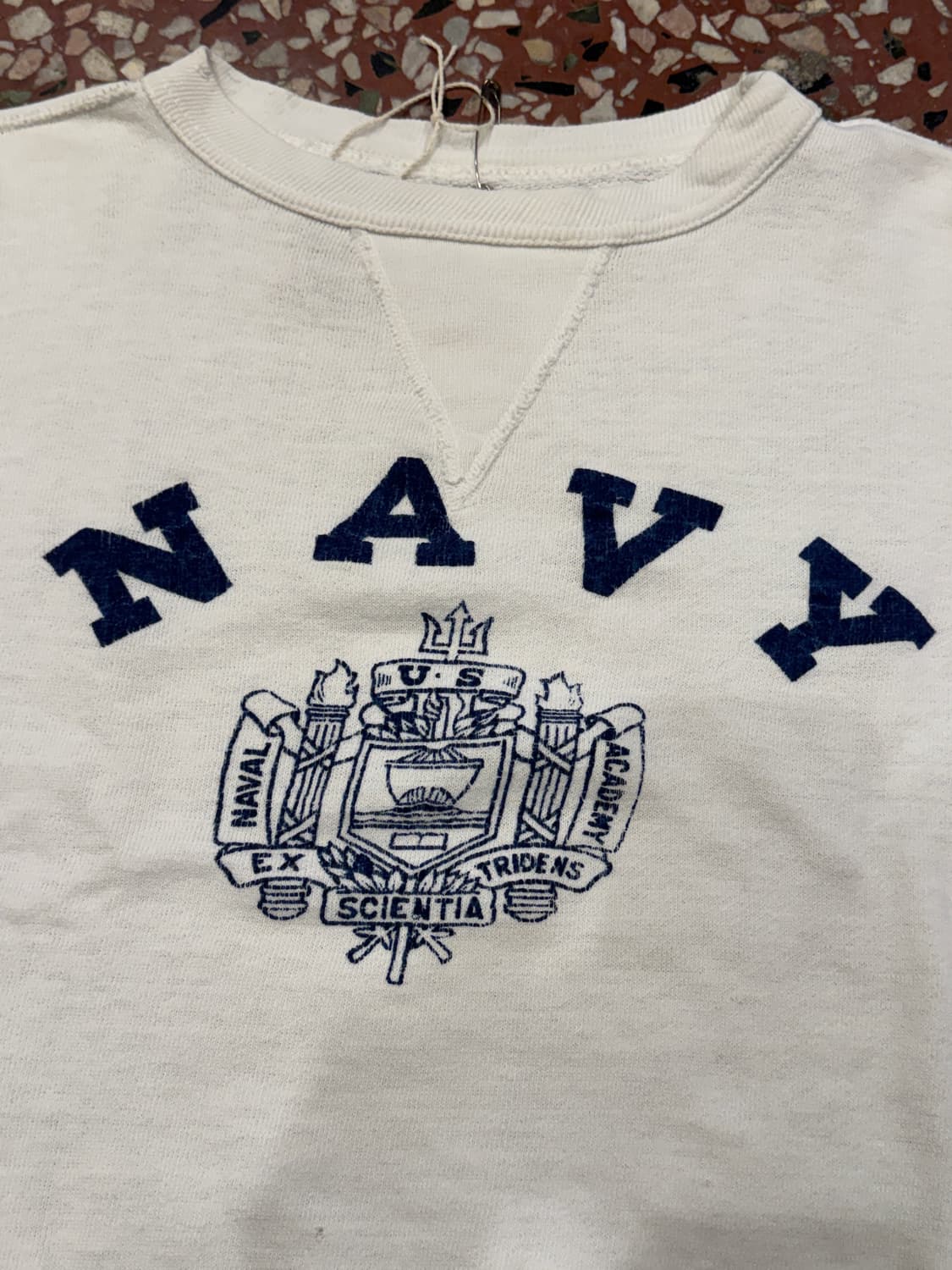 50s NAVY 플록 스웻 (36-38) 상품이미지3