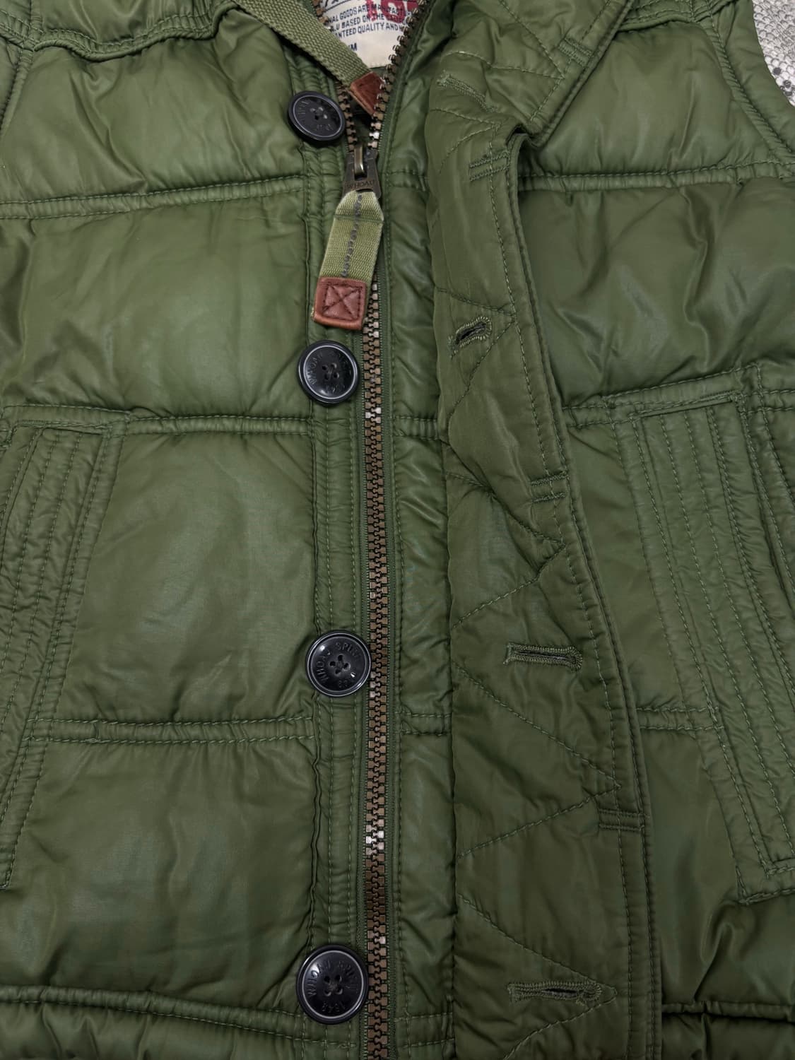 “Who.A.U ”Y2K Mood Khaki Fur Padding 상품이미지5