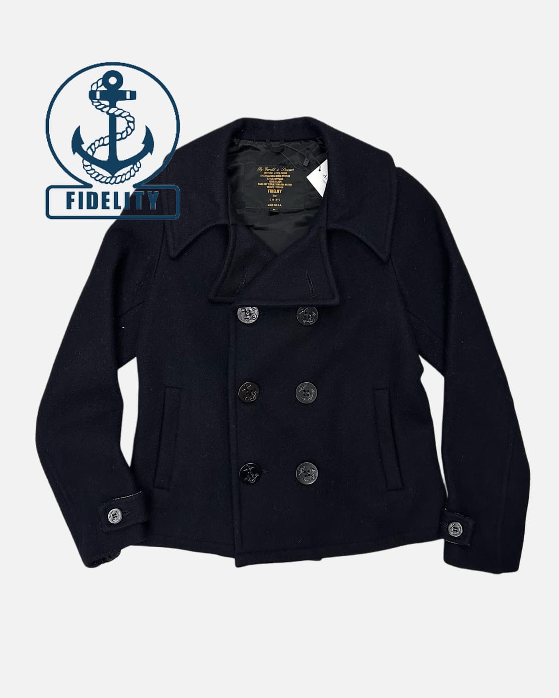 FIDELITY usa navy wool pea coat 상품이미지1